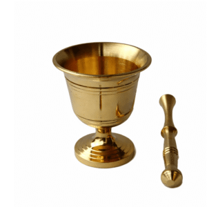 Brass mortar and pestle