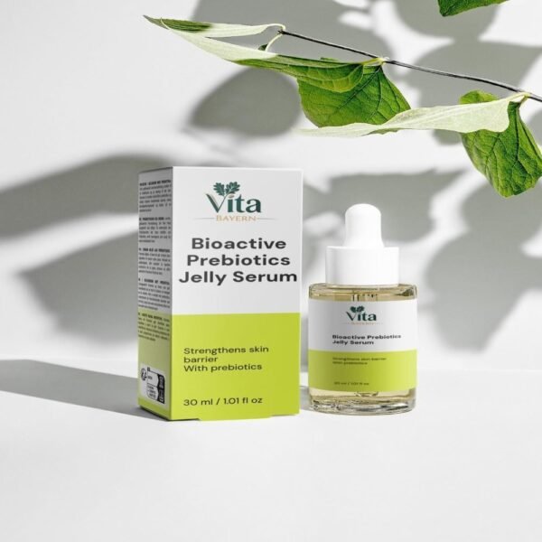 Bioactive Prebiotics Jelly Serum bottle next to its outer box