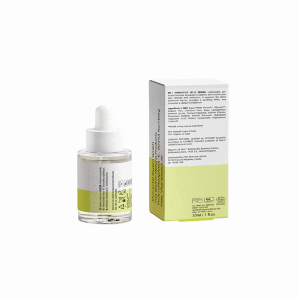 Glass pipette dropper of Bioactive Prebiotics Jelly Serum