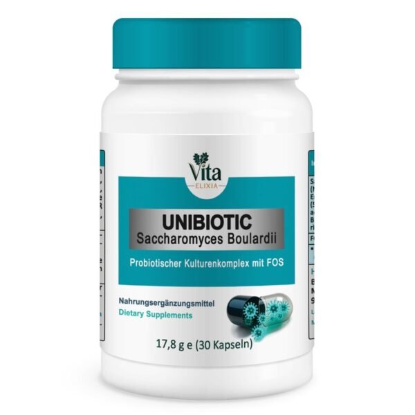 VITA ELIXIA UNIBIOTIC probiotic capsules jar